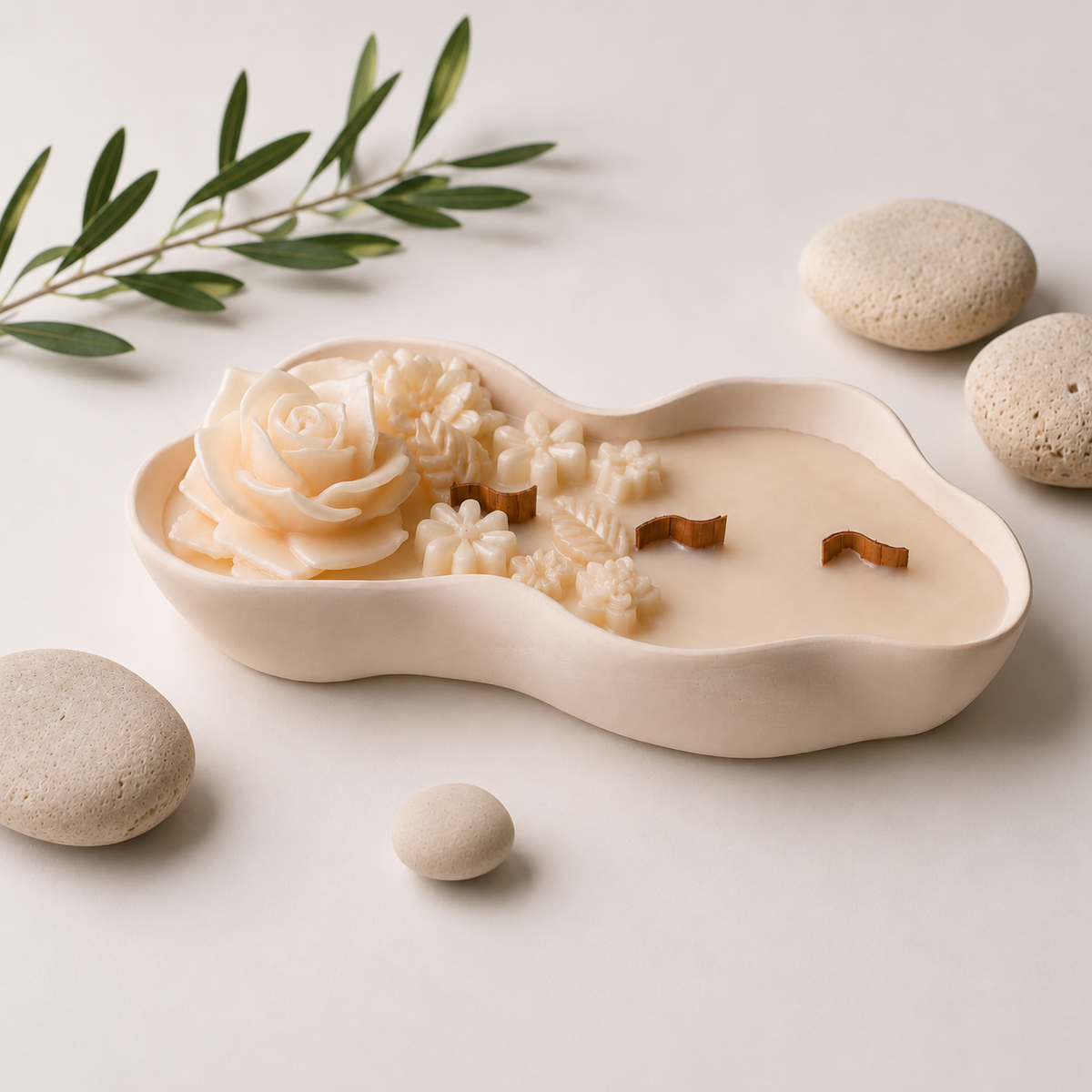 Bloomstone Tray Candle