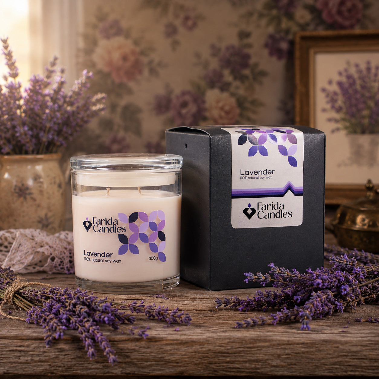 Lavender Signature Jar Candle – Glass Lid Edition