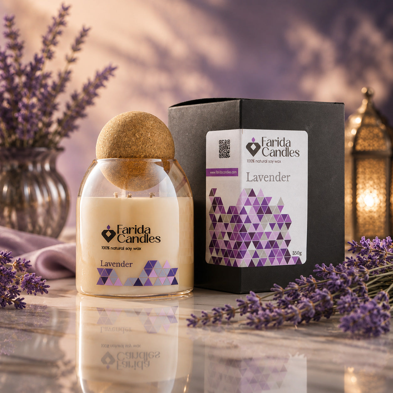 Lavender Artisanal Jar Candle – Cork Top Edition