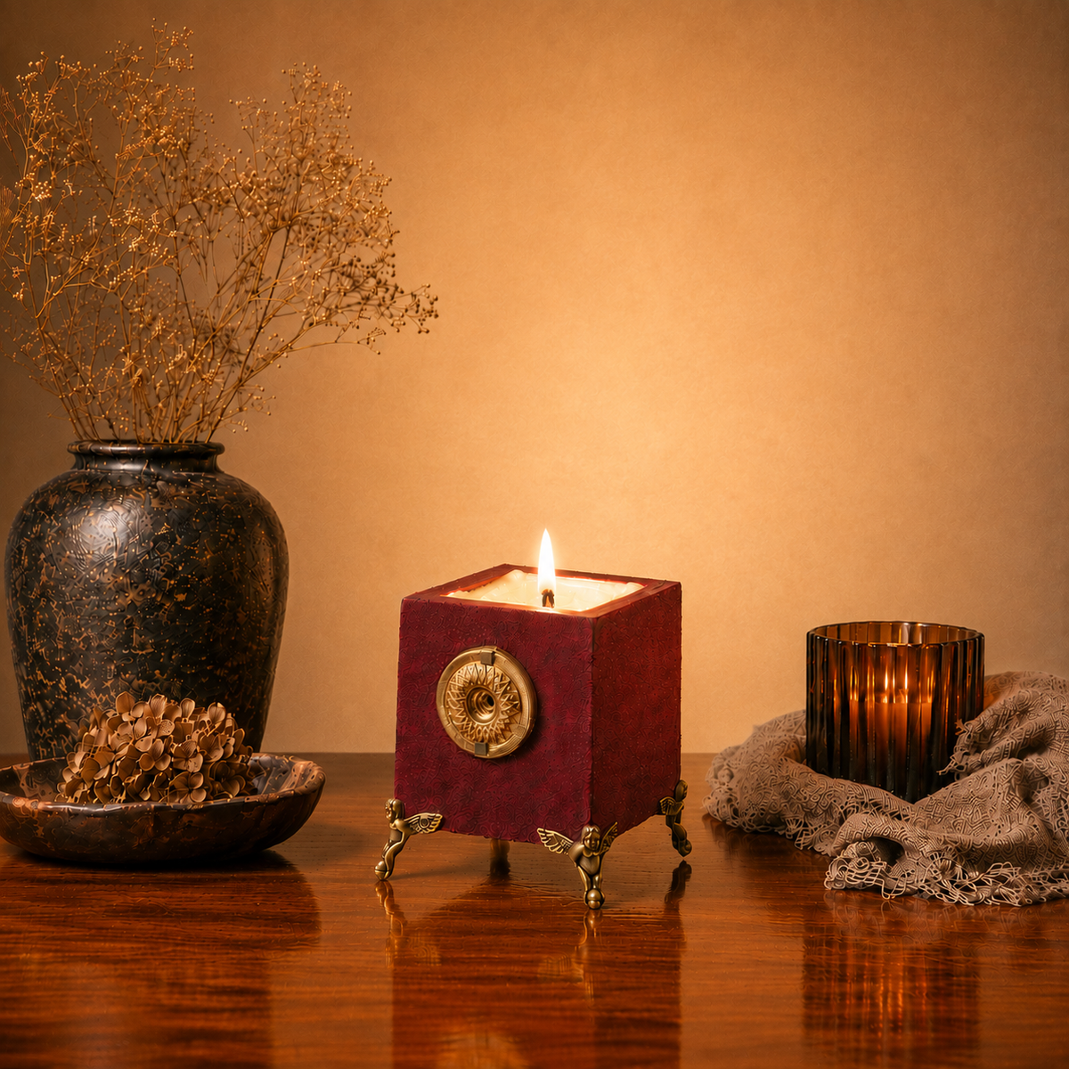 Velvet Majesty — Burgundy Statement Candle
