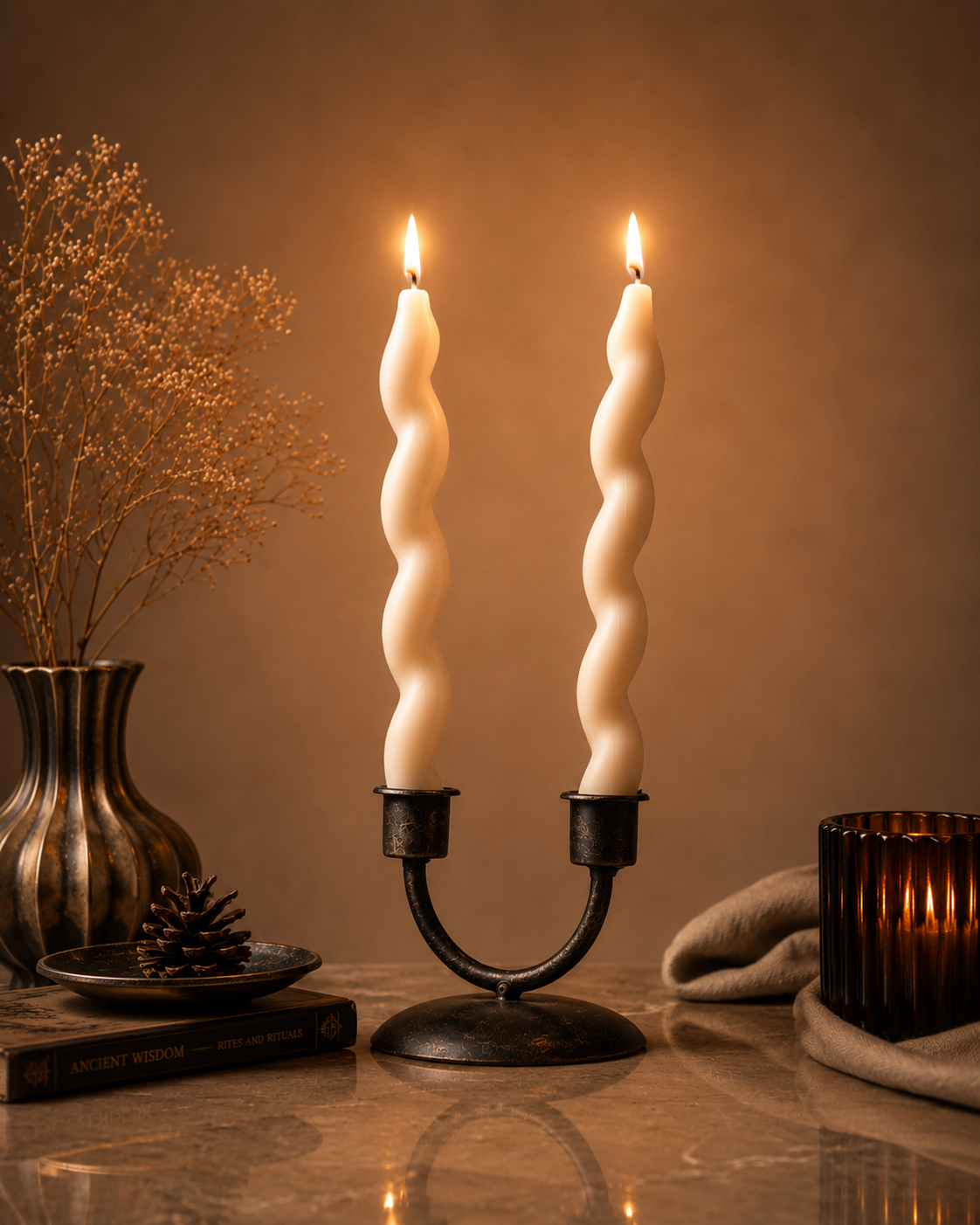 Wave Taper Candle Set