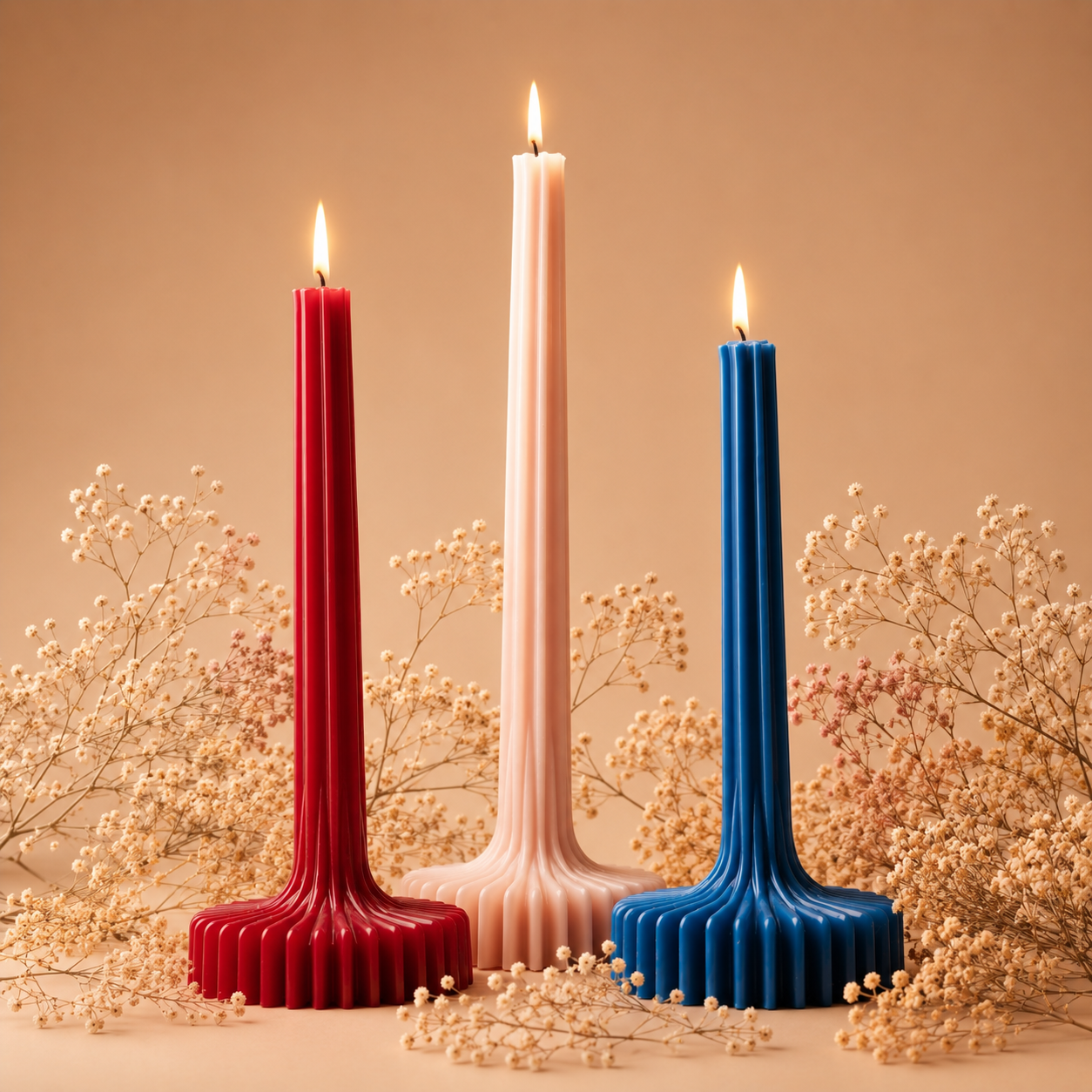 Aurora Sculpted Pillar Candles