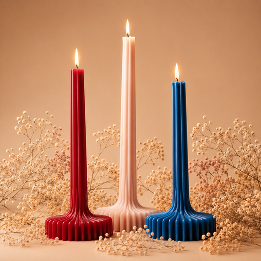 Aurora Sculpted Pillar Candles