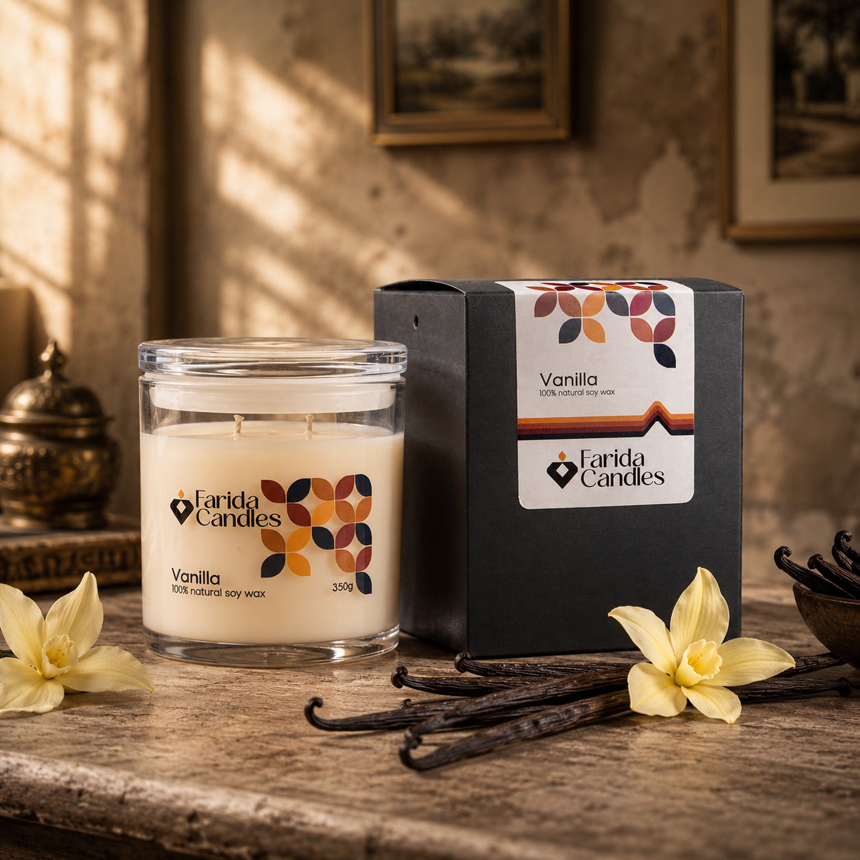 Vanilla Signature Jar Candle – Glass Lid Edition