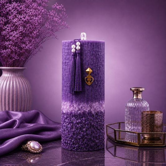 Violet Royale — 22 cm Statement Pillar Candle